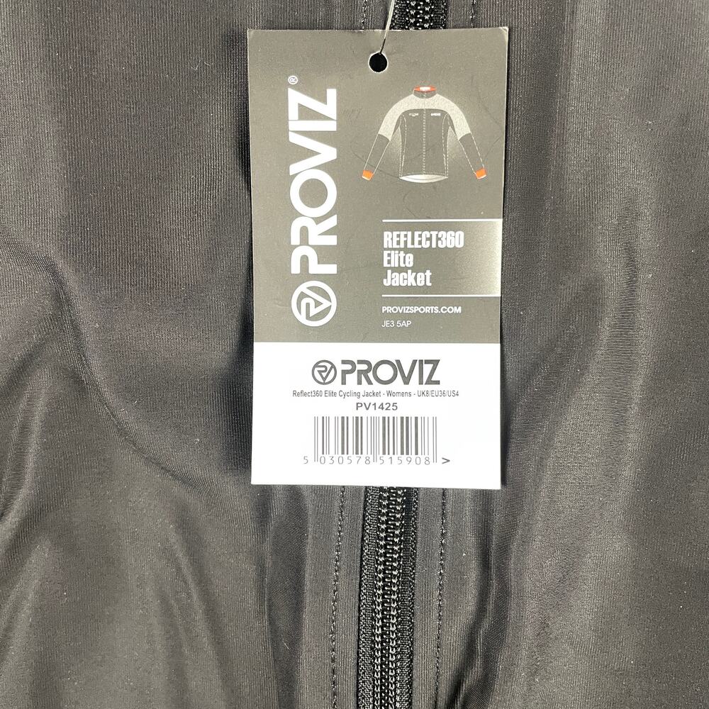 Proviz Women's US 4 Black Gray Red Reflect360 Elite Cycling Reflective Jacket - Picture 5 of 16